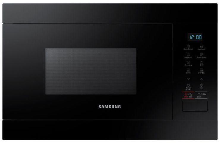 Microondas integrable - Samsung MG22M8054AK, 850 W, 22 L, 6 niveles de potencia, Grill, Negro