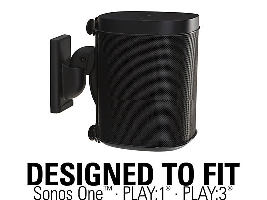SANUS WSWM21 Wall Mount for SONOS One, PLAY:1 & 3 - Support mural (Noir)
