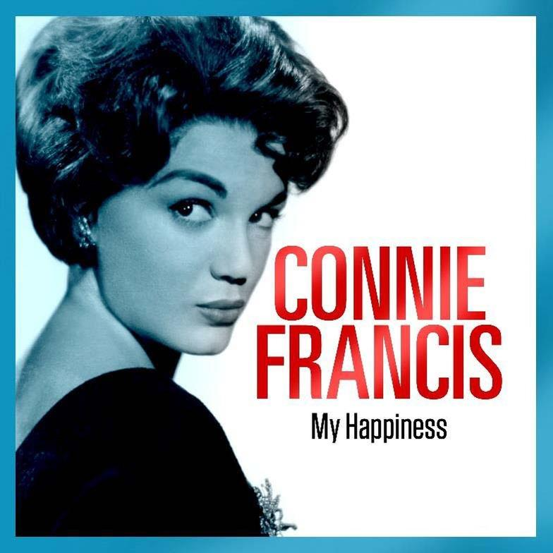 Pochette d'album de Connie Francis, 'My Happiness'. Inclut sa photo.