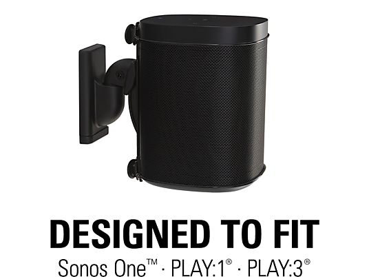 SANUS WSWM22-B2 Wallmount for SONOS One, PLAY:1 & PLAY:3 - Support mural (Noir)