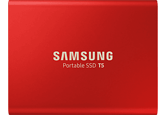 SAMSUNG Portable SSD T5 - Disco rigido (SSD, 500 GB, Metallo rosso)
