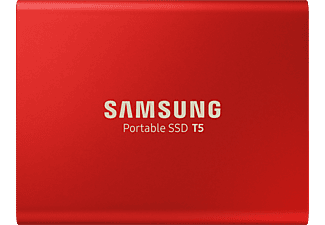 SAMSUNG Portable SSD T5 - Festplatte (SSD, 1 TB, Metallic Red)