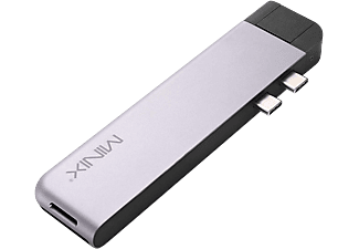 MINIX NEO C-D PRO - Adaptateur multiport USB-C (Gris)