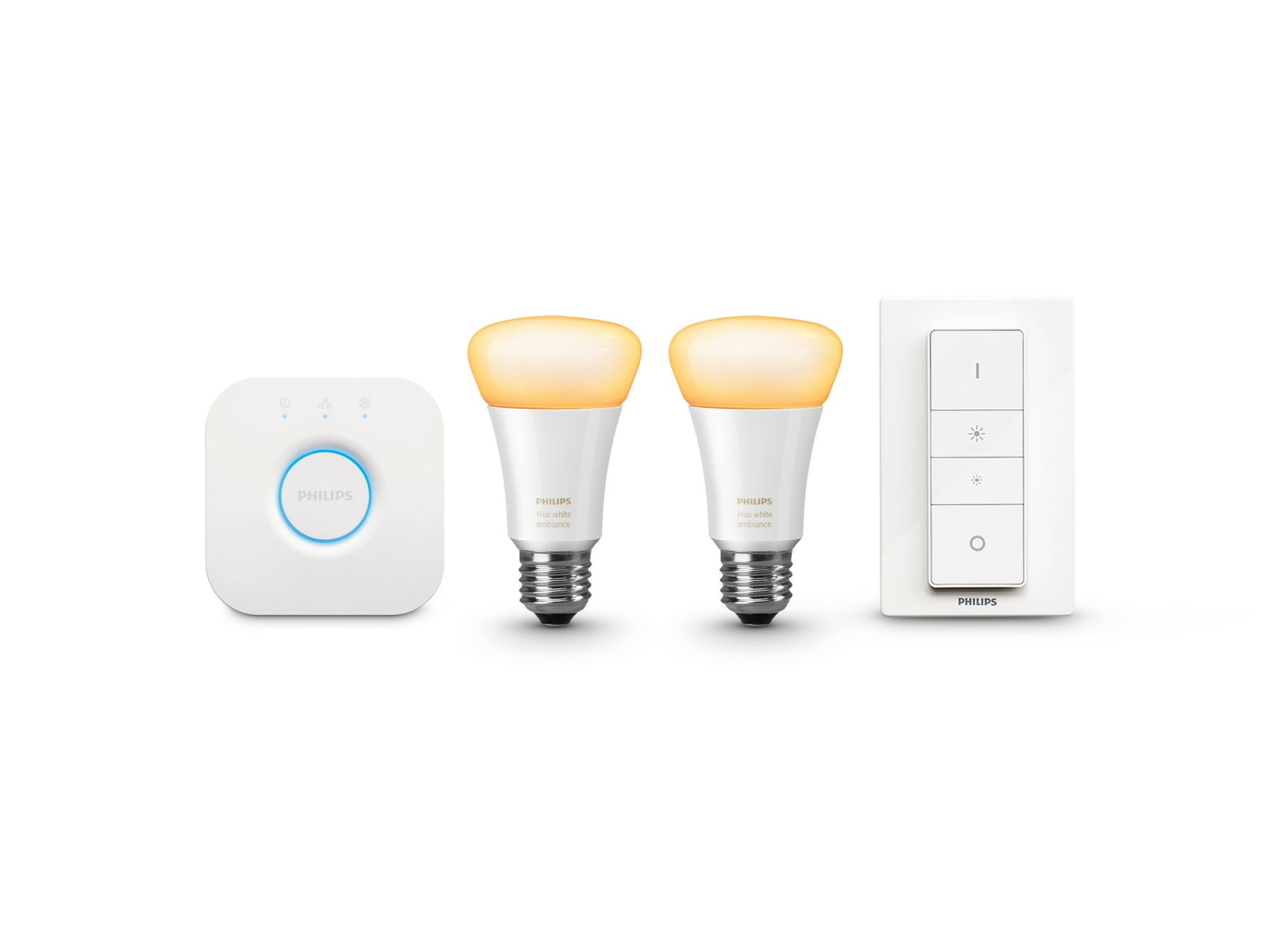 PHILIPS Hue Beyaz Ambiyans Akıllı Set x2 Kumandalı (E27)
