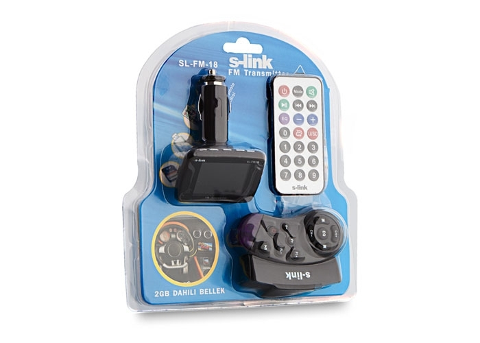 S-LINK SL-FM-18 2Gb MP4 SD/Usb Destekli Fm Transmitter