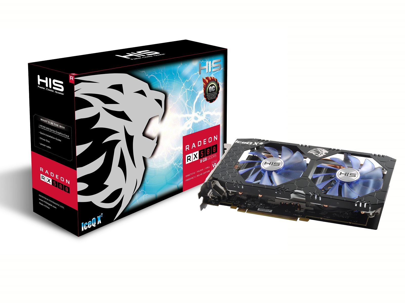 HIS HS-580R8LCBR AMD RX580 ICEQX2 OC 8GB Ekran Kartı