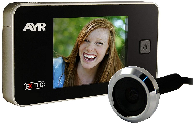 Mirilla digital - AYR 752-M, 3.2", 0.3 MP, Diámetro 14-22 mm, Grosor 24-55 mm, Cromo