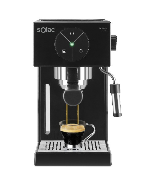 Cafetera express - Solac CE4501 Squissita, 20 bares, Depósito 1.7 L, 1000 W, Vaporizador, Negro