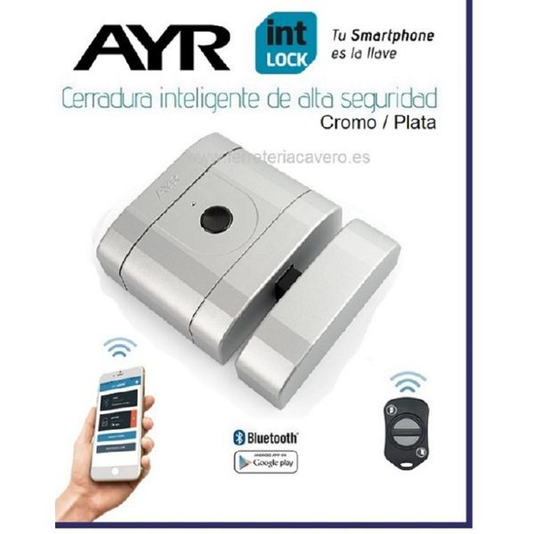 Cerradura electrónica - AYR 500 IL Int-LOCK, Bluetooth, Funcionamiento por App, Cromo