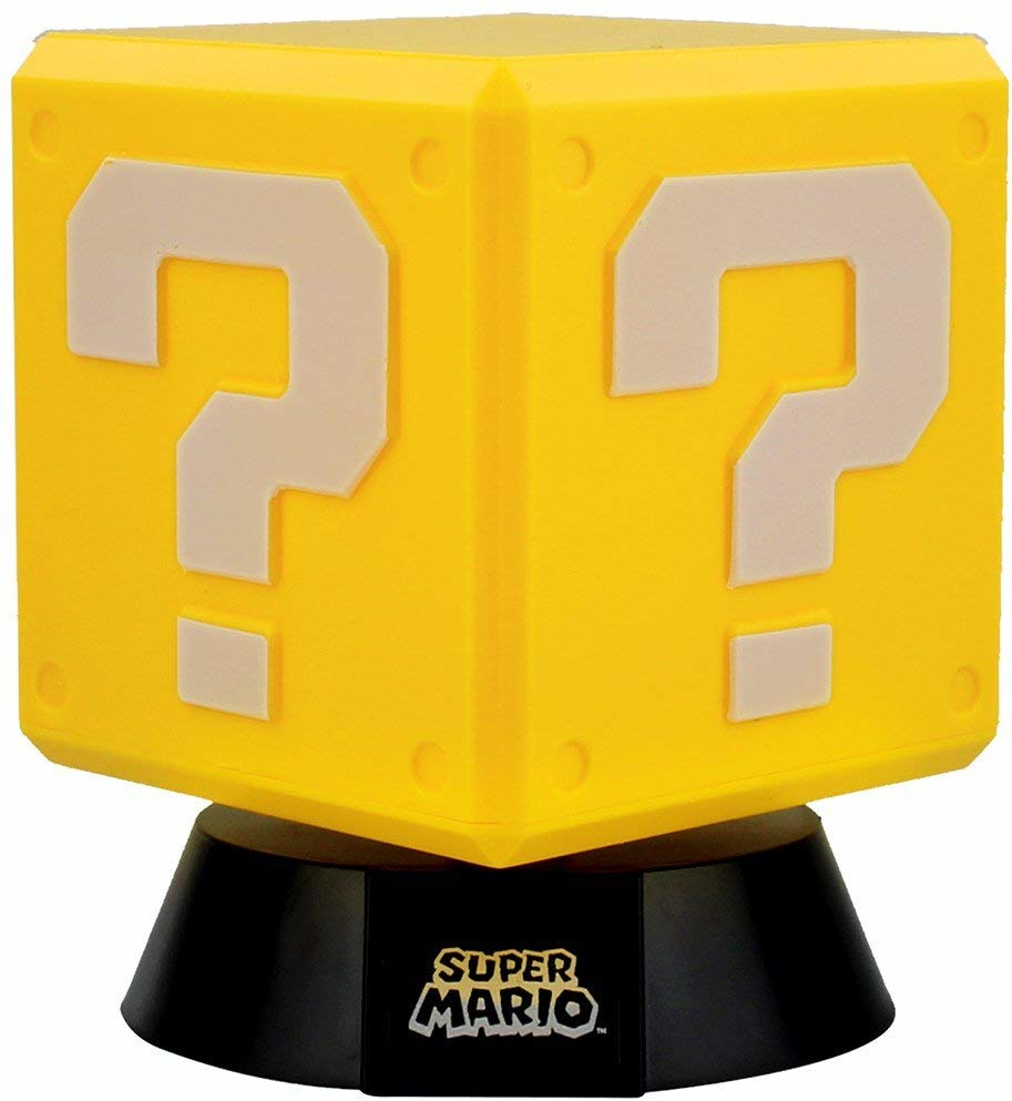PALADONE Question Block 3D - Lampe de table (Jaune/Blanc/Noir)