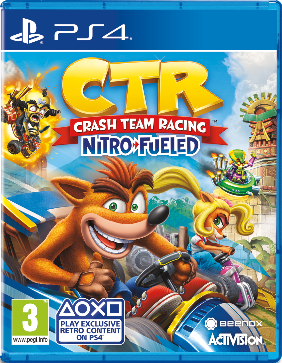 Jaquette du jeu PS4: Crash Team Racing Nitro Fueled.