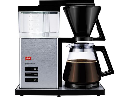 MELITTA 207497 AromaSignature DeLuxe - Kaffeemaschine (Schwarz/Silber)