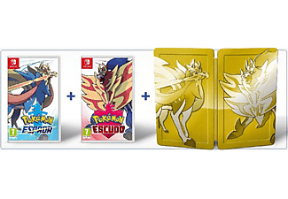 Nintendo Switch Pack Pokémon Escudo + Espada + Steelbook (Ed. Dual)