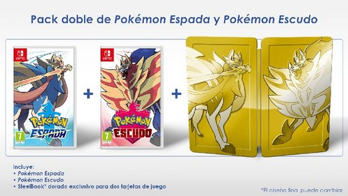 Nintendo Switch Pack Pokémon Escudo + Espada + Steelbook (Ed. Dual)