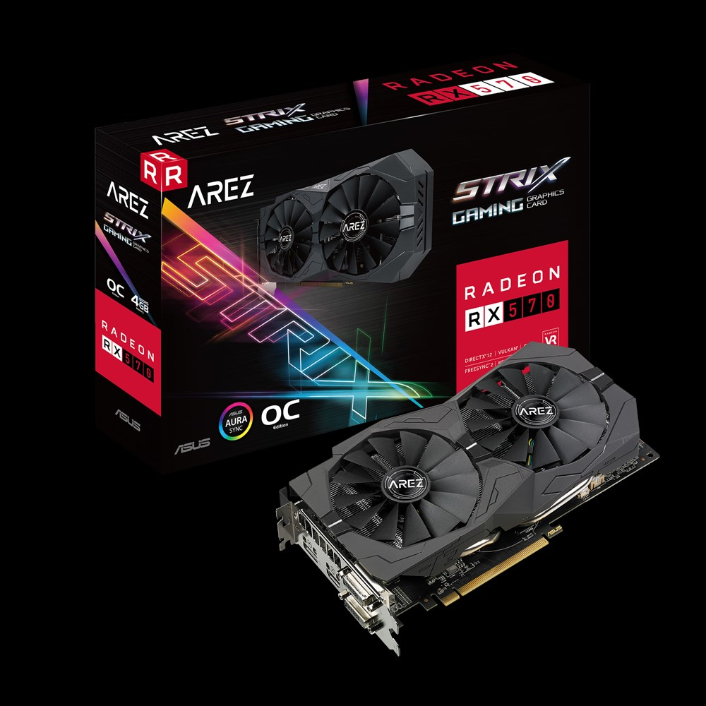 Tarjeta gráfica - ASUS, VGA, ASUS, AREZ, STRIX, RX570, O4G, GAMING