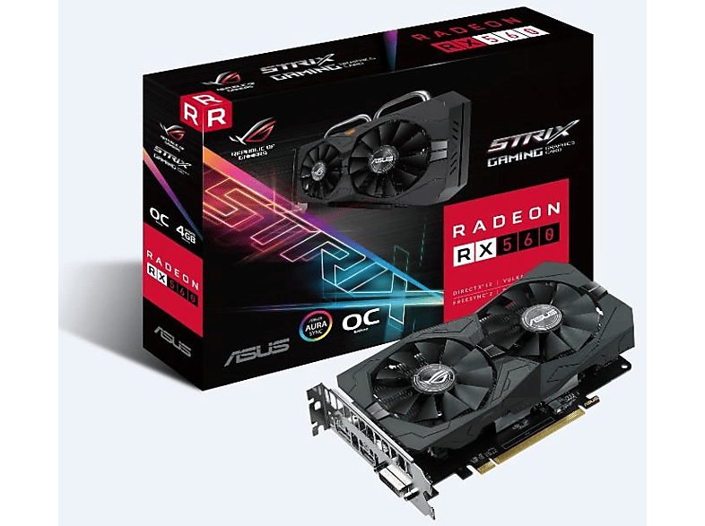 Tarjeta gráfica | ASUS ROG-STRIX-RX560-O4G-EVO-GAMING