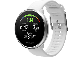 POLAR Ignite S/M - Montre GPS de fitness (Blanc/Argent)