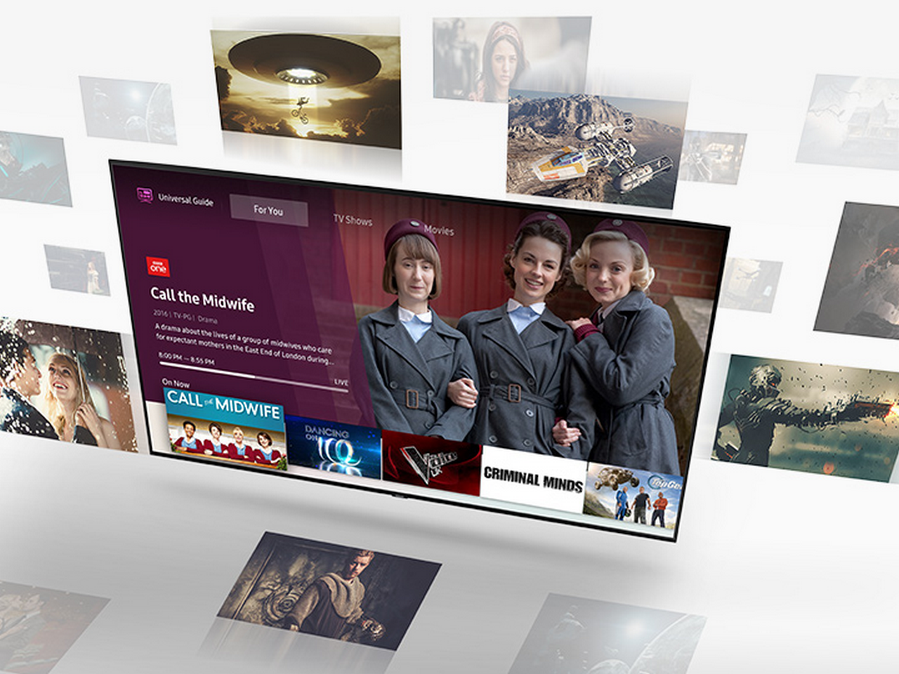 TV QLED 55" - Samsung 55Q64R, 4K UHD, IA 4K, HDR, Quantum dot, Smart TV, Diseño Metálico
