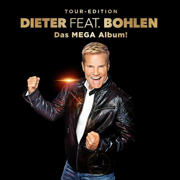 Albumcover von Dieter Bohlen, Lederjacke, Arme erhoben. Schwarzer Hintergrund.
