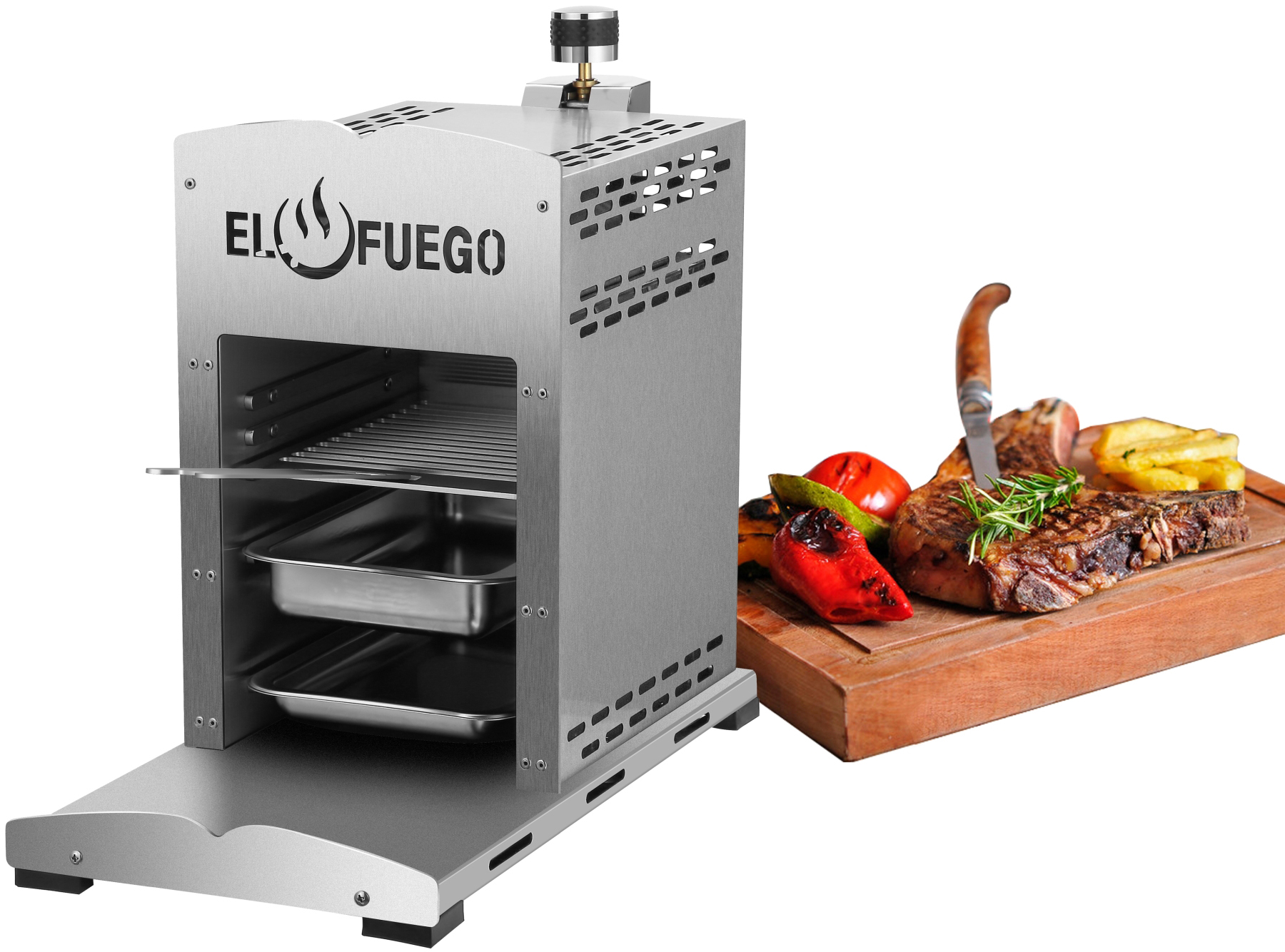 EL FUEGO AY 422 STEAKGRILL Gasgrill, Edelstahl (4300 Watt)