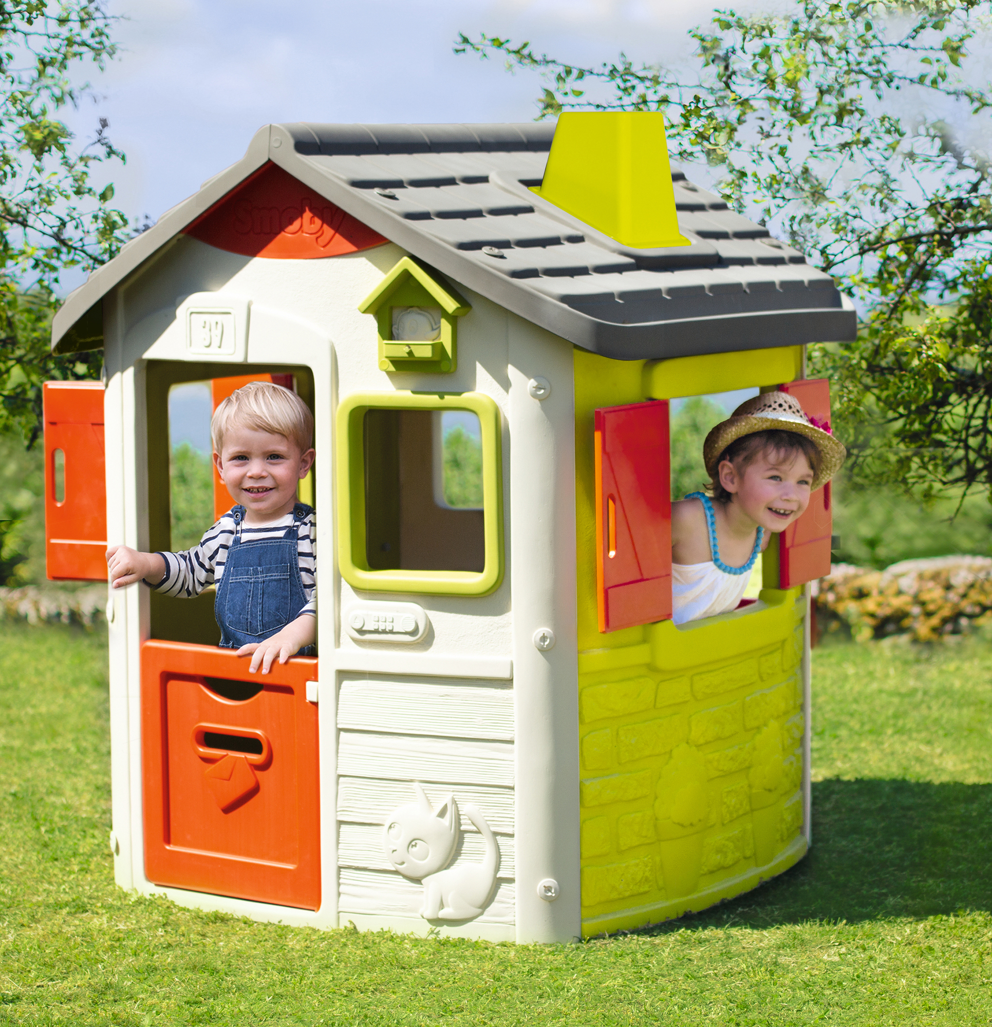 SMOBY Schornstein für Neo Jura Lodge Zubehör für Smoby Häuser, Mehrfarbig