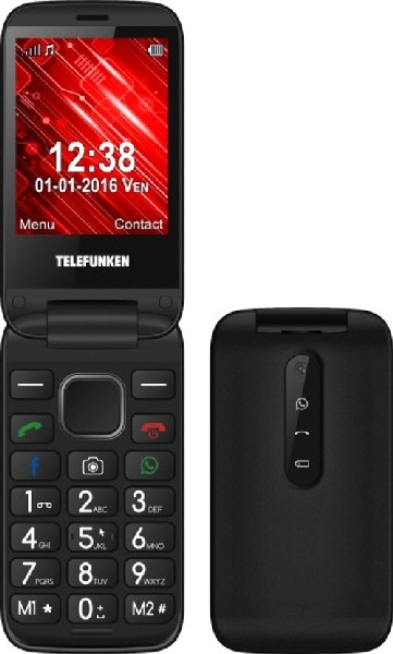 Móvil - Telefunken TM 360, Cosi, LCD, Wi-fi, Bluetooth, RAM 512 MB, Memoria interna 256 MB, Negro