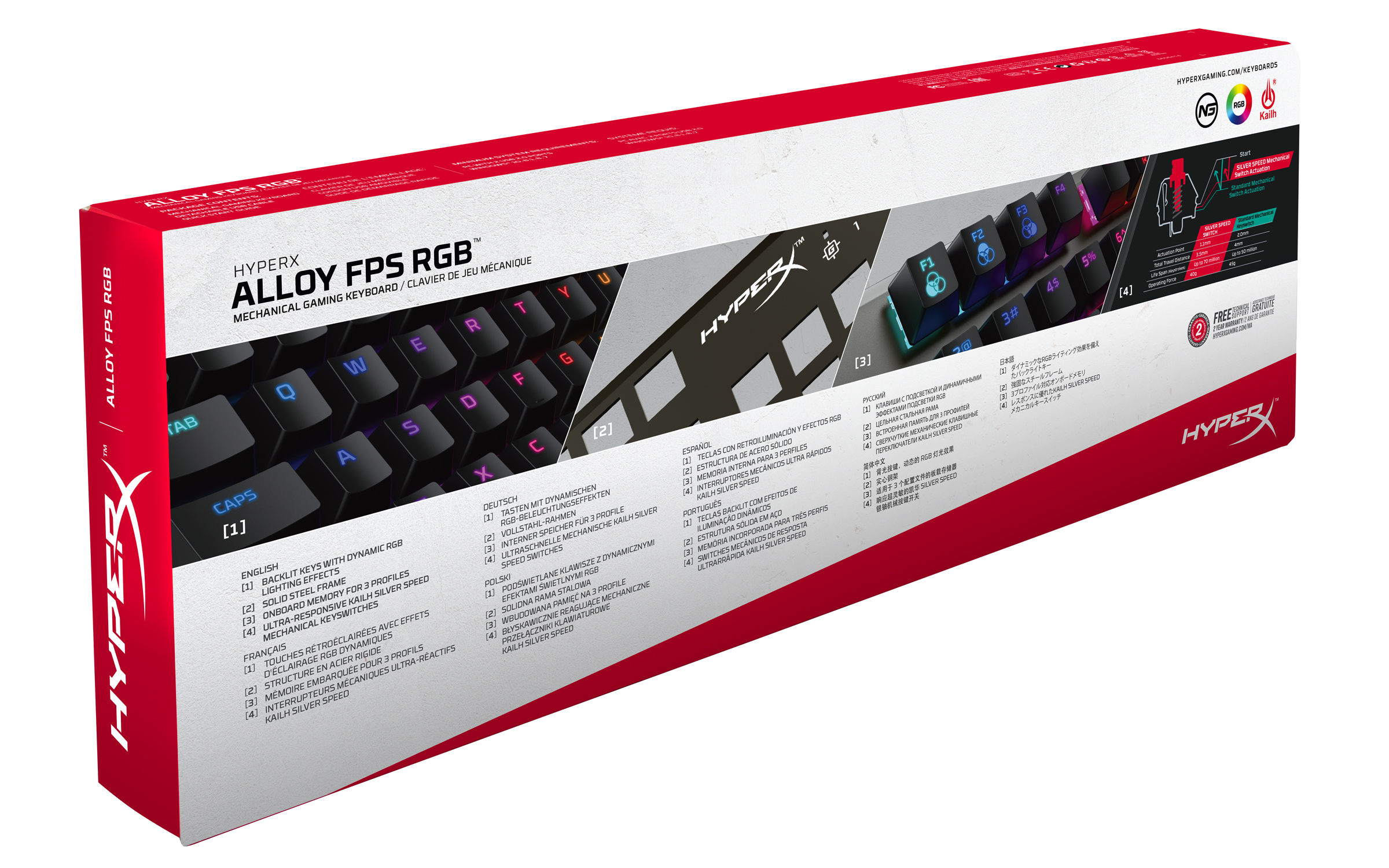 KINGSTON Alloy FPS RGB Gaming Klavye