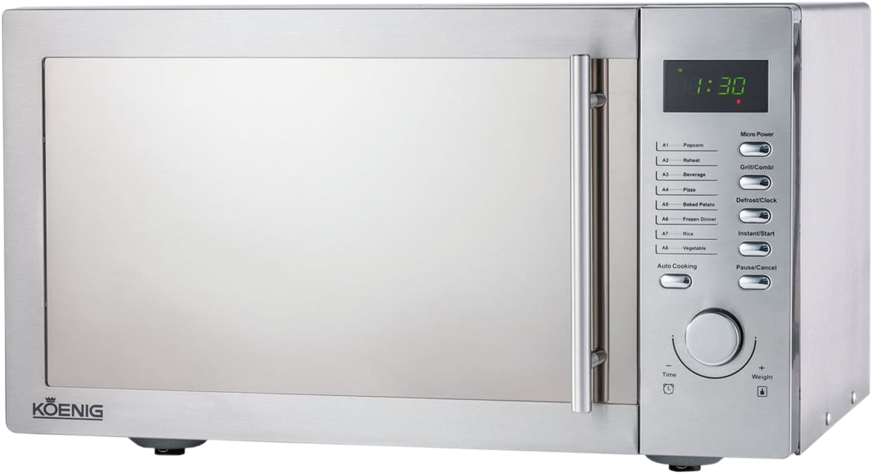 KOENIG B01104 - Micro-ondes avec grill (Argent/Finition miroir)