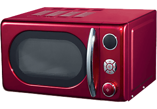 OHMEX MWO-2033RETRO – Mikrowelle mit Grillfunktion (Rot)
