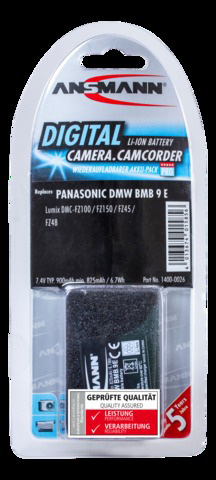 ANSMANN A-Pan BMB 9 E Li-Ion Ersatzakku, Lithium-Polymer, 900 mAh