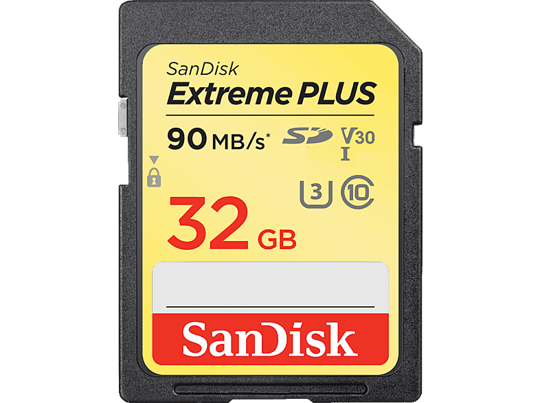SANDISK Geheugenkaart SDHC Extreme Plus 32 GB Class 10 UHS-I (173424)