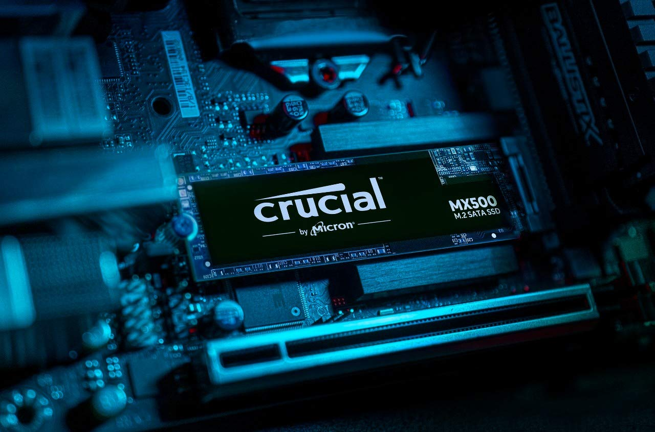Disco duro SSD - Crucial MX500, 250 GB, M.2 Type 2280 3D Nand Sata 6Gb/s