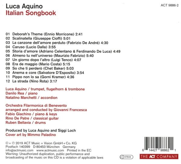 CD-Cover mit Titelliste und Künstlername auf weißem Hintergrund.