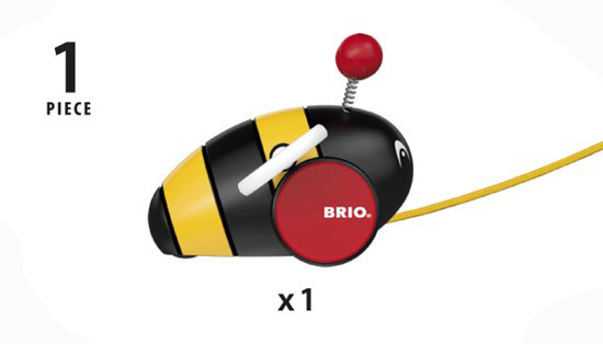 BRIO Wilde Hummel Nachziehspielzeug Mehrfarbig