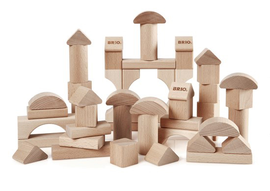 BRIO Holzbausteine Bausatz Natur