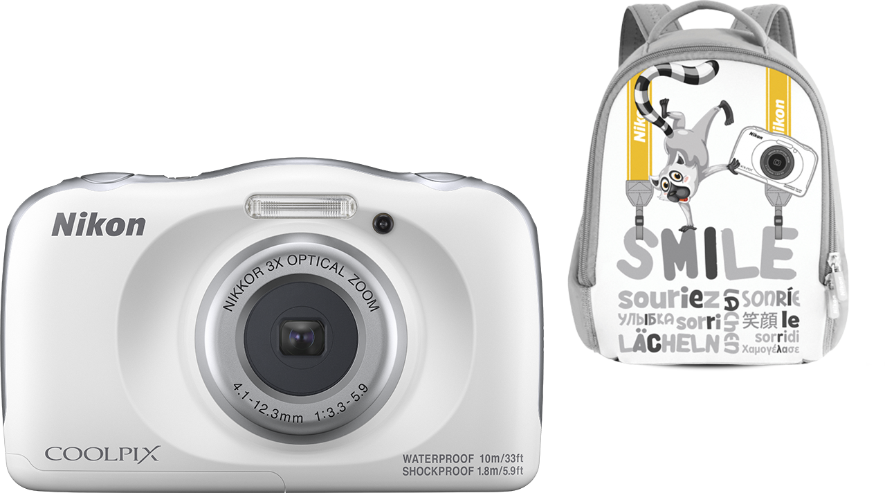 NIKON Coolpix W150 digitális fényképezőgép + hátizsák, fehér KIT (VQA110K001)