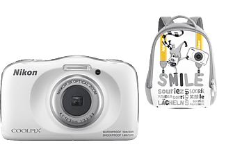 NIKON Coolpix W150 digitális fényképezőgép + hátizsák, fehér KIT (VQA110K001)