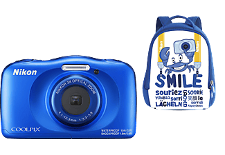 NIKON Coolpix W150 digitális fényképezőgép + hátizsák, kék KIT (VQA111K001)