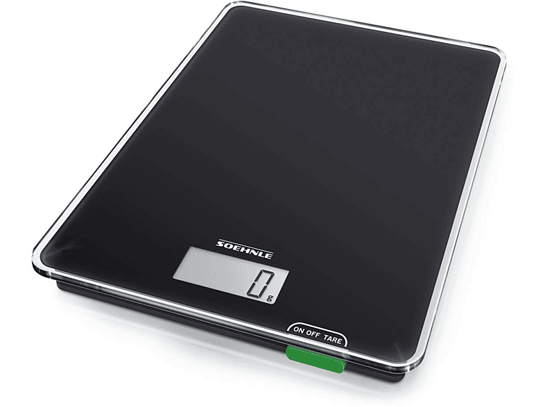 Báscula de cocina - Soehnle Page Compact 100, Hasta 5 kg, Precisión 1 g, Función tara, Negro