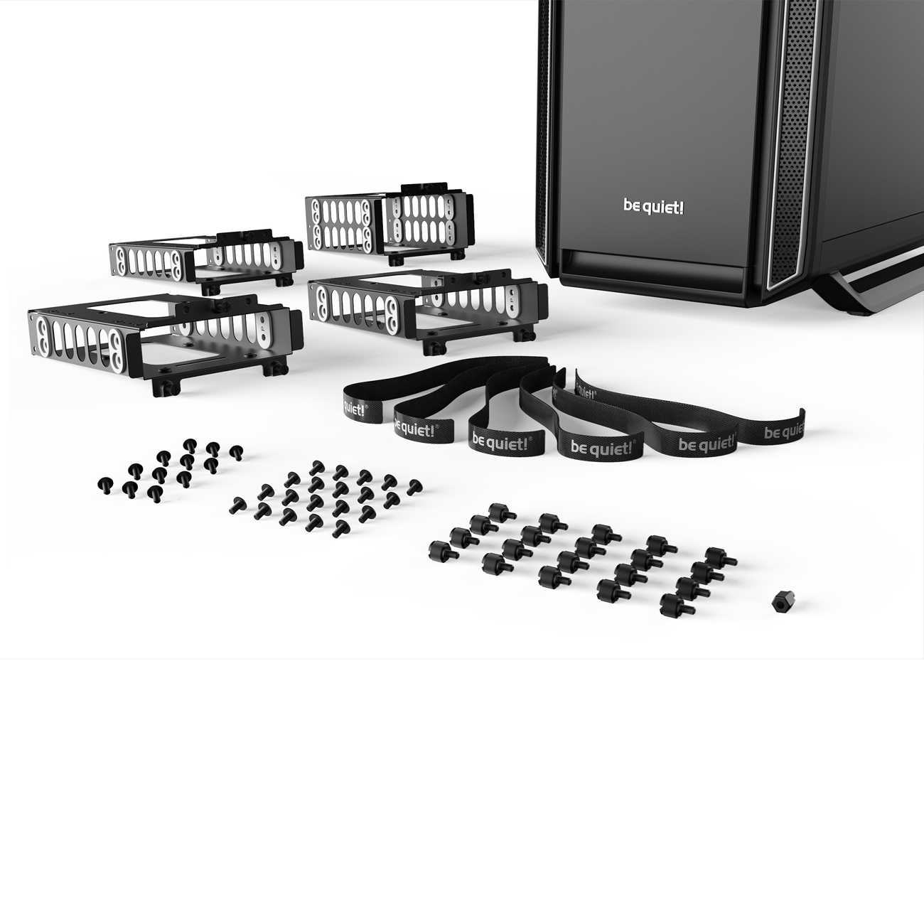 BE QUIET! Silent Base 801 Gaming PC-Gehäuse, Schwarz/Silber