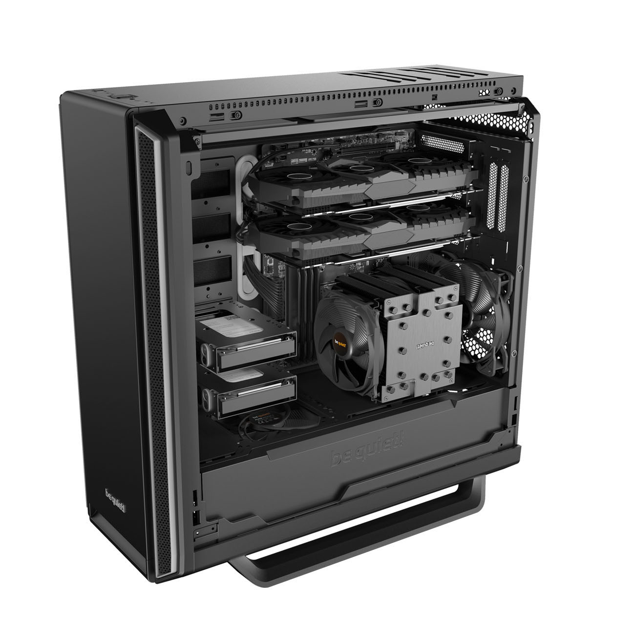 BE QUIET! Silent Base 801 Gaming PC-Gehäuse, Schwarz/Silber