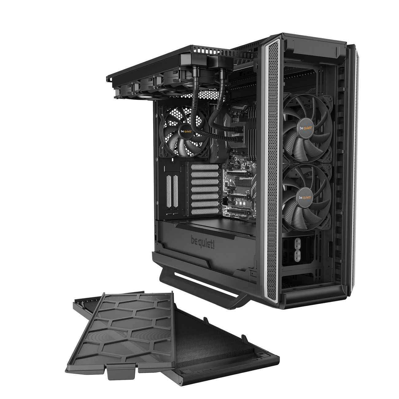 BE QUIET! Silent Base 801 Gaming PC-Gehäuse, Schwarz/Silber