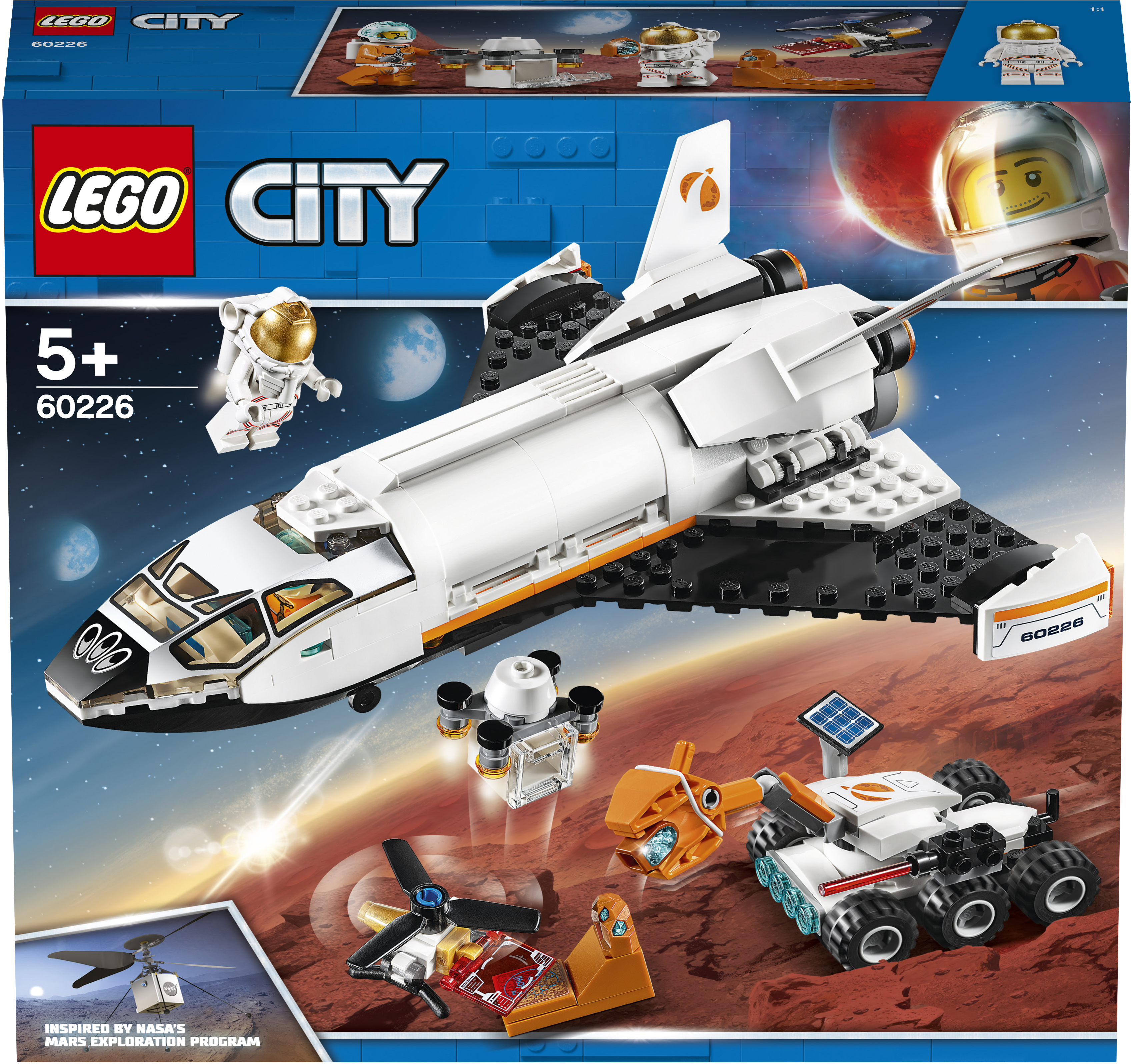 LEGO 60226 Mars-Forschungsshuttle Bausatz, Mehrfarbig