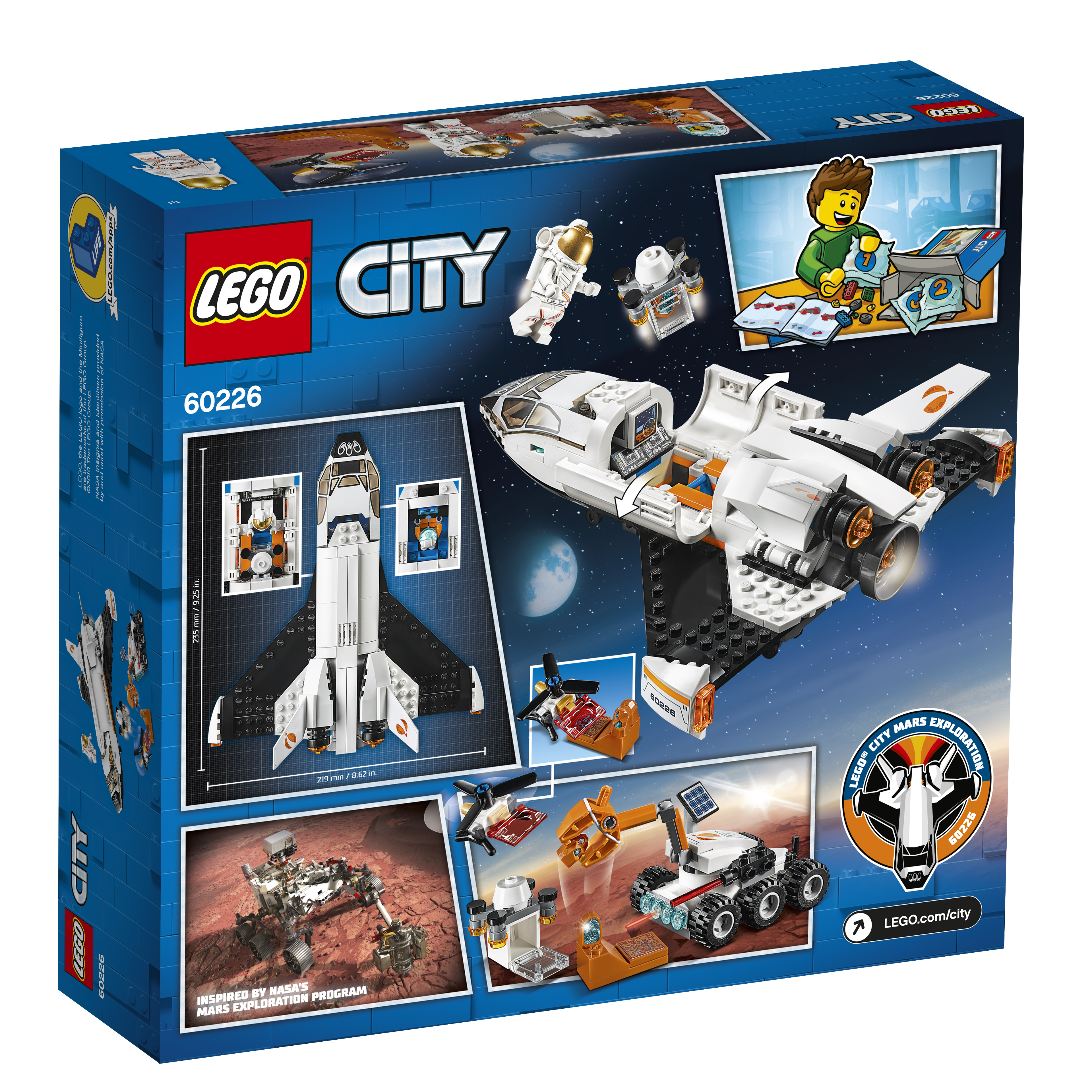 LEGO 60226 Mars-Forschungsshuttle Bausatz, Mehrfarbig