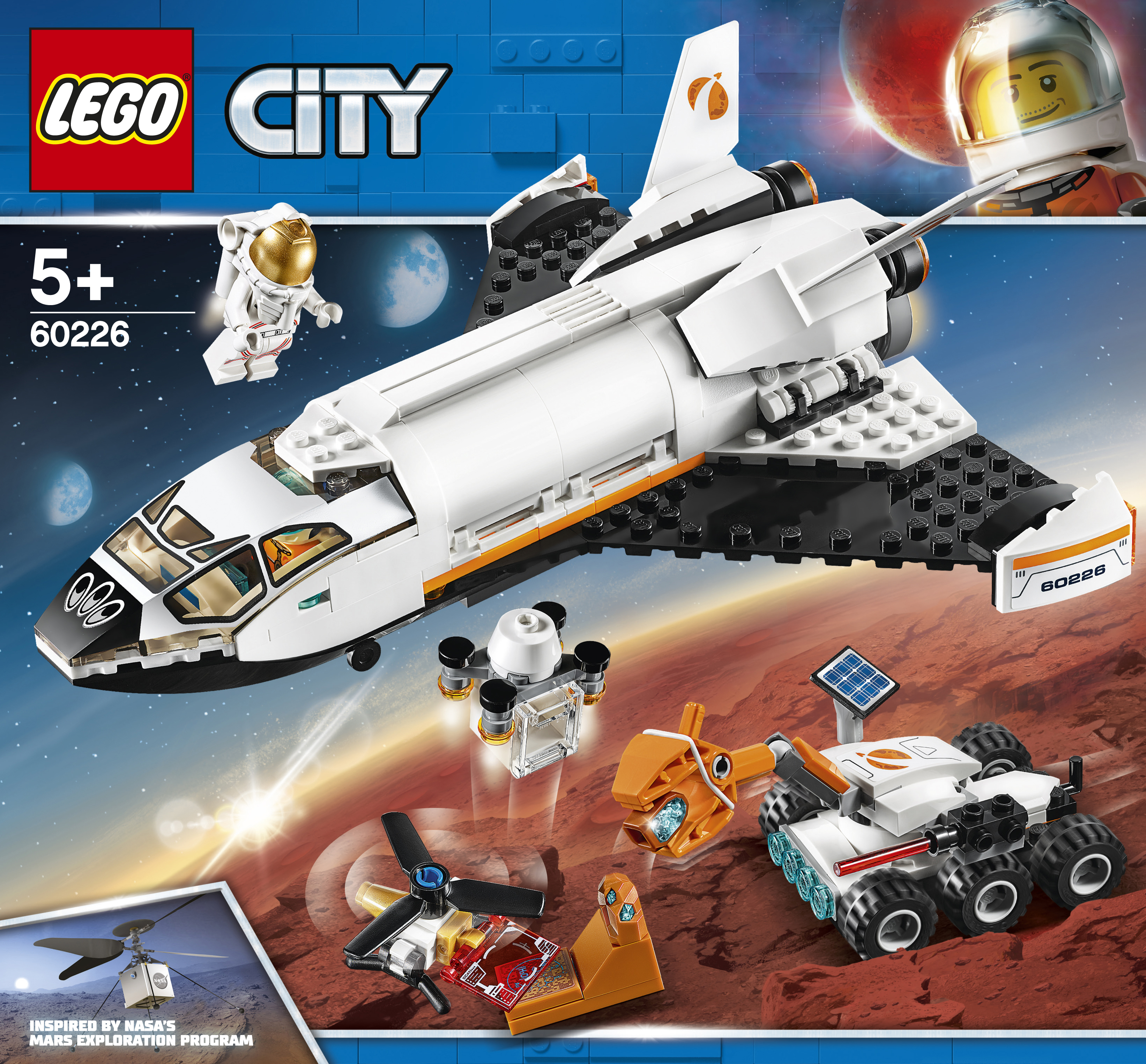 LEGO 60226 Mars-Forschungsshuttle Bausatz, Mehrfarbig