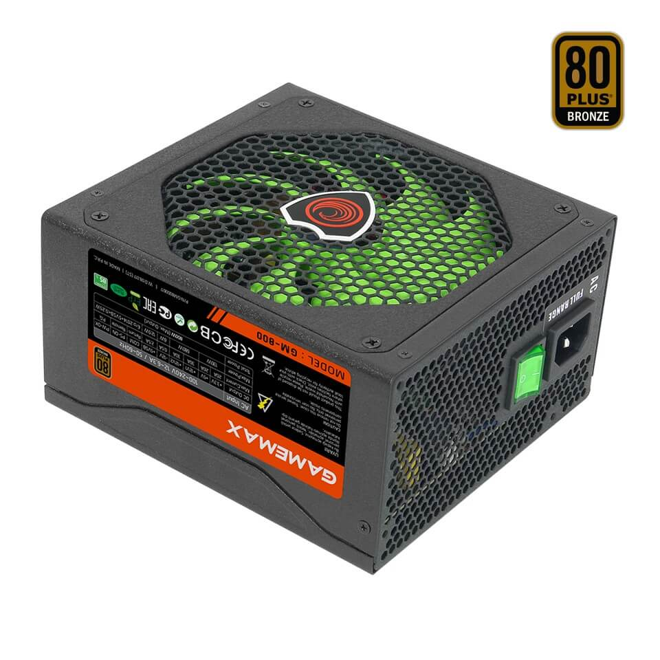 FRISBY GAMEMAX GM-800 800W 14CM,80+ Bronze Power Supply