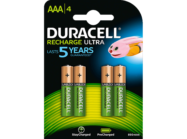 DURACELL Herlaadbare AAA-batterijen AAA 850 mAh 4 stuks (5000394203822)