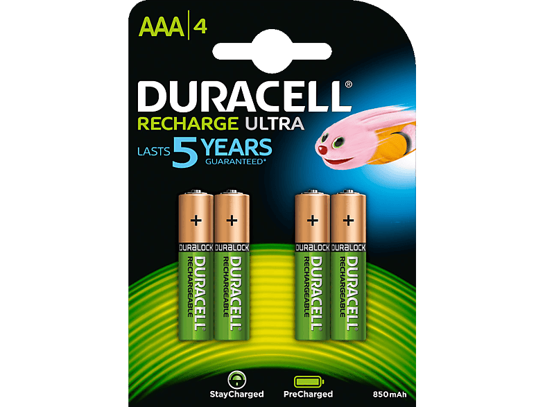 Duracell Herlaadbare Aaa-batterijen Aaa 850 Mah 4 Stuks (5000394203822)