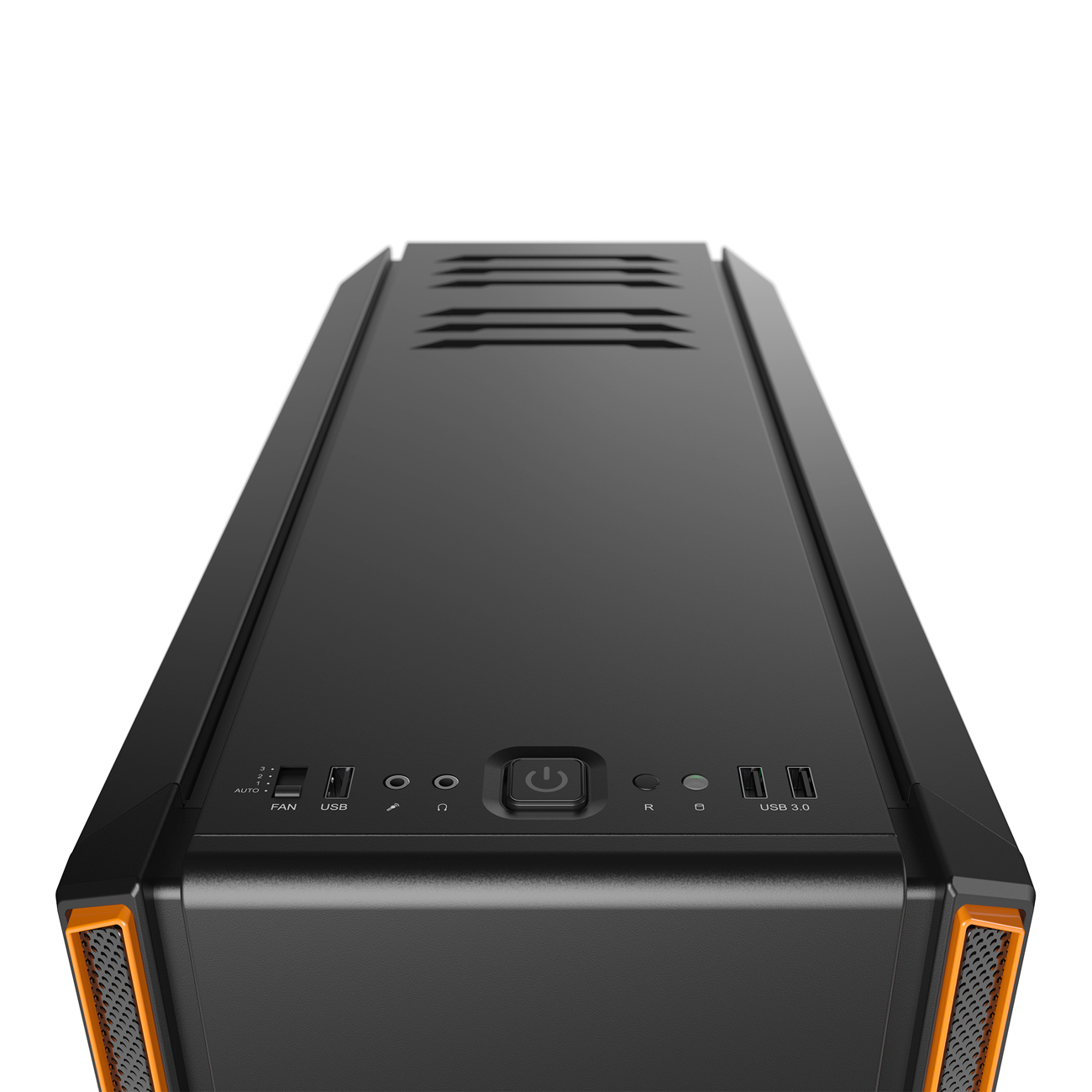 BE QUIET Silent Base 801 Window Gaming PC-Gehäuse, Schwarz/Orange