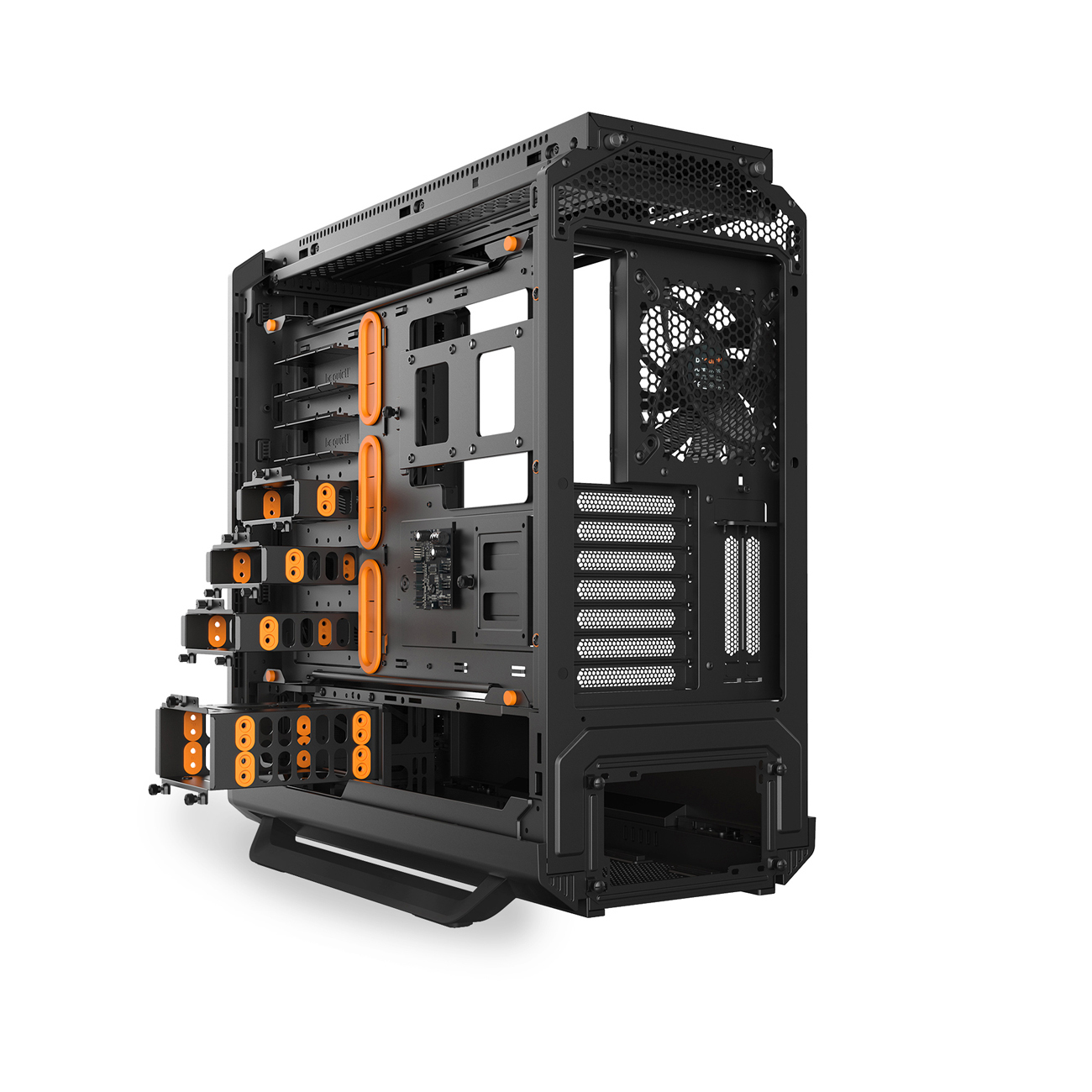 BE QUIET Silent Base 801 Window Gaming PC-Gehäuse, Schwarz/Orange